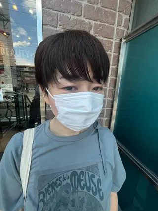 ショート カラー パーマ ヘアアレンジ メンズ キッズ ネイル アイブロウ 久木原 ゆりのヘアスタイル