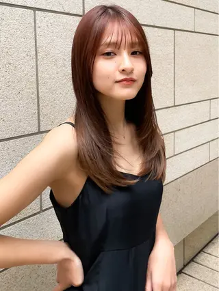 ミディアム 美髪縮毛矯正🩶 髪質改善/Shinaのヘアスタイル