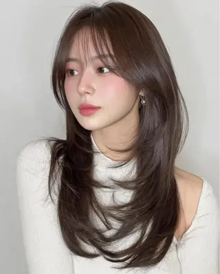 ロング カラー 似合わせ/小顔/ 韓国✨KAITOのヘアスタイル