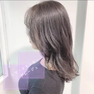 セミロング カラー 🌟横浜THREE 店長担当🌟のヘアスタイル