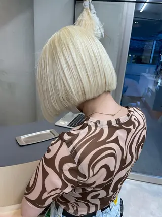 ショート カラー 🦋うる艶透明感ヘア 今井達也のヘアスタイル