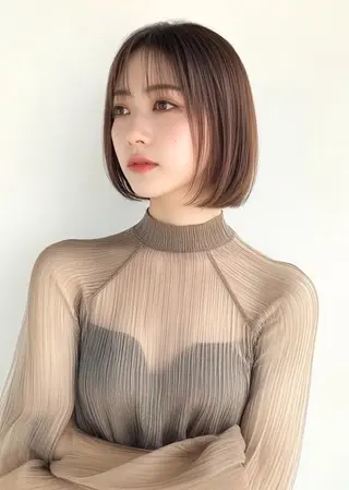 ショート 40代以降の 縮毛矯正専門家のヘアスタイル