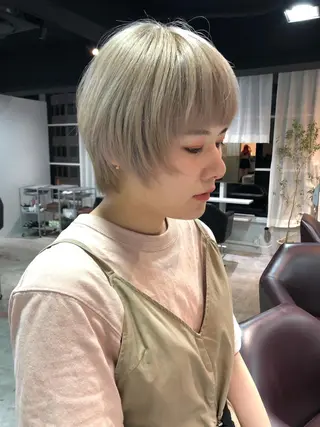 ショート カラー 怪我のため6月末 復帰予定田中瑞希🍃のヘアスタイル