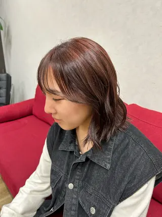 ミディアム カラー レイヤー/インナー カラー🦋ルイのヘアスタイル