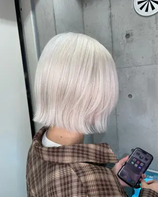 ミディアム カラー 🌹ブリーチ/ボブ/ レイヤー渋谷🌹のヘアスタイル
