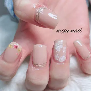 ネイル ❁miju nail 大人上品/自爪育成のネイルデザイン