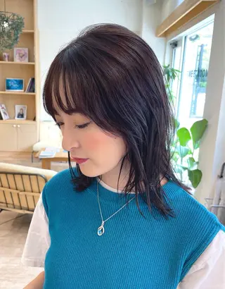 ミディアム カラー 髪質改善/似合わせ レイヤー/AYUMUのヘアスタイル