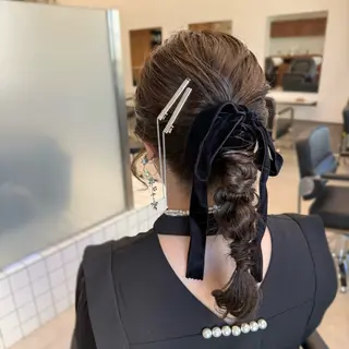 ロング ヘアアレンジ 縮毛矯正+モテカラー 🎀✨MIHOのヘアスタイル