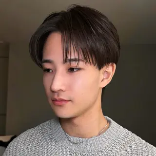 ショート カラー パーマ メンズ 【センターパート】 大竹　龍之介のヘアスタイル