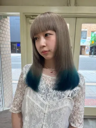 セミロング カラー 阿部  ことみ /パーマモデルのヘアスタイル