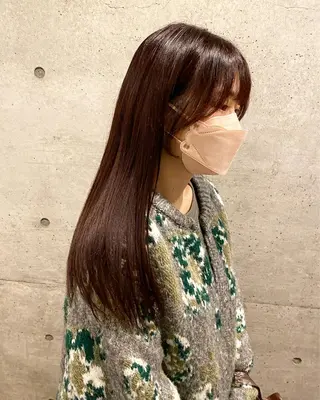 ロング カラー 後藤紗英/髪質改善 /オリーブベージュのヘアスタイル