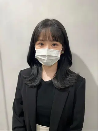 ミディアム ❤︎︎韓国ヘア❤︎︎ 𝑺𝒉𝒊𝒉𝒐のヘアスタイル