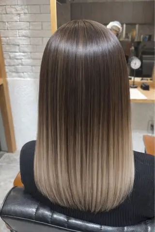 ロング 1%【横浜】 髪質改善&ケアカラーのヘアスタイル