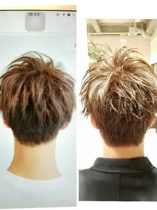ショート メンズ 田中 光のヘアスタイル
