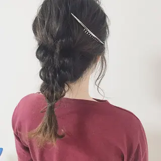 ミディアム ヘアアレンジ クニモトハルナ ボブ/柔らかカラーのヘアスタイル