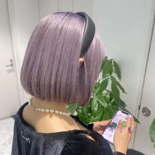 ショート カラー コテ巻き風パーマ 🦋にこ🦋のヘアスタイル