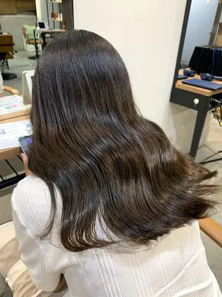 ロング カラー ヘアアレンジ 顔まわり/艶カラー/ 🤎himari🤎のヘアスタイル
