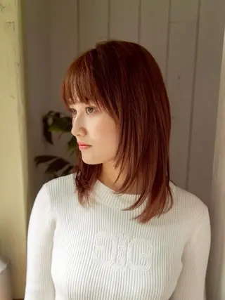ミディアム カラー 坂口 みりのヘアスタイル