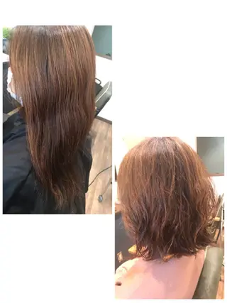 ミディアム カラー パーマ Ray hair 春日部のヘアスタイル