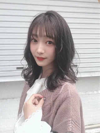 ミディアム カラー ✨うるツヤ髪質改善✨ 林 大樹のヘアスタイル