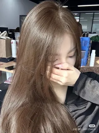 ロング カラー 韓国×ワンホン 艶カラー/ハヅキ🎀のヘアスタイル