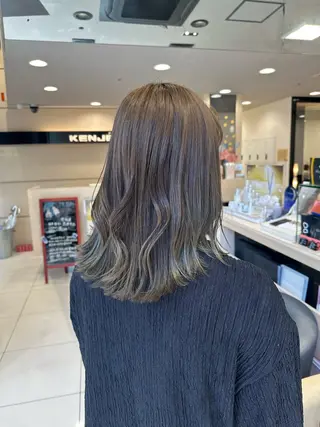セミロング カラー クロスパーマ/うる艶 カラー/Kurumiのヘアスタイル