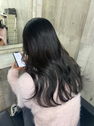 セミロング カラー Zina 千早店 藤 辰也のヘアスタイル