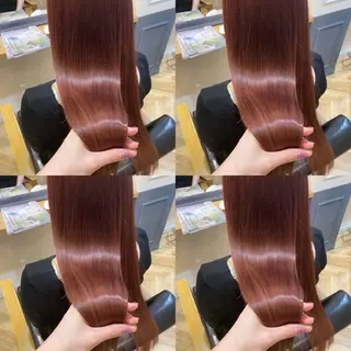 ロング カラー 艶髪×透明感カラー ののかのヘアスタイル