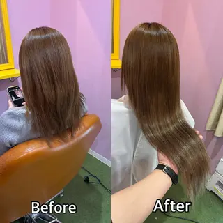 ロング シール+ちび編み込み エクステ梅田🐨のヘアスタイル