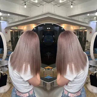 セミロング カラー ハイライト/レイヤー /ハイトーン/AOIのヘアスタイル