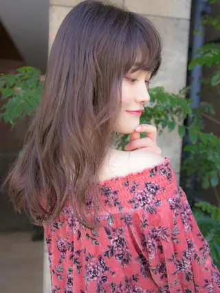 ロング カラー パーマ ヘアアレンジ 髪質改善🩵縮毛矯正 代々木/木下のヘアスタイル