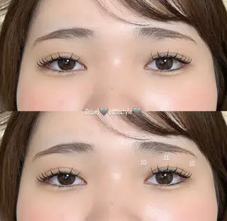 マツエク・マツパ 束感まつ毛／艶カラー おがたゆうか🎀‎のマツエク・マツパデザイン