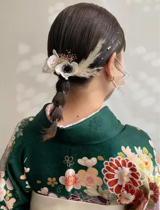 ミディアム ヘアメイク new meのヘアスタイル