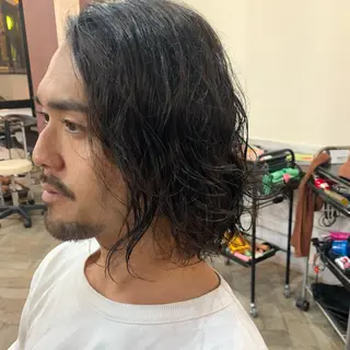 ロング メンズ メンズサロン ANSWERのヘアスタイル
