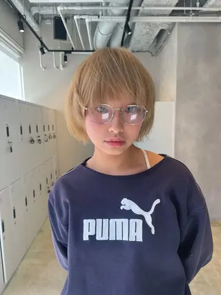 ショート カラー 透明感カラー✨艶髪 制作🌱山根あゆみのヘアスタイル