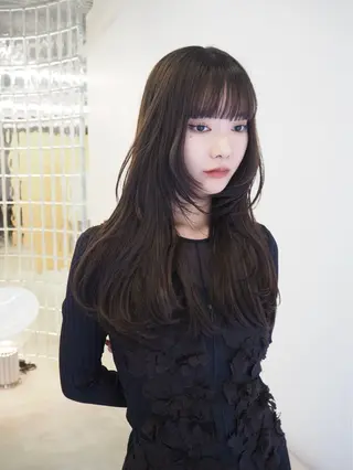 カラー パーマ 透明感艶カラー/ リュウジンキョウカのヘアスタイル