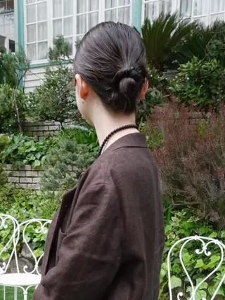 ミディアム カラー ヘアアレンジ 青木 優歩のヘアスタイル