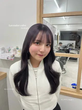 ロング カラー 柔らかオリーブ🌿 HIMARI🌻のヘアスタイル