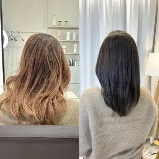 ミディアム EIGHT plum TOKIOリミテッドのヘアスタイル