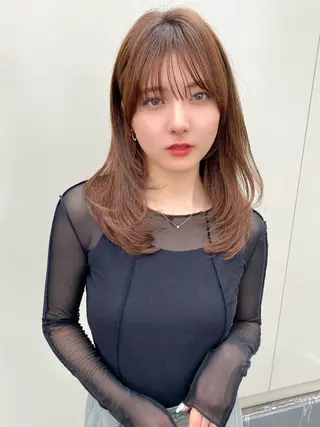 セミロング カラー 似合わせレイヤー 🇰🇷荒木洋文のヘアスタイル