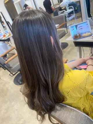 ロング カラー 饒平名 知也のヘアスタイル