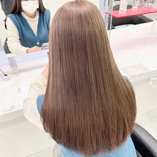 ロング カラー 韓国風艶髪🎀 暖色カラー🤍のヘアスタイル