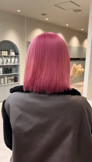 ミディアム カラー 🦋ブリーチカラー ×ベージュ🦋まなかのヘアスタイル