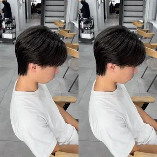 パーマ メンズ センターパート ／植田のヘアスタイル