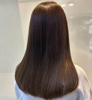 セミロング カラー 縮毛矯正/髪質改善/ 艶髪ササキナツミのヘアスタイル