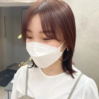 ミディアム 顔周りの垢抜けヘア 立山愛梨のヘアスタイル
