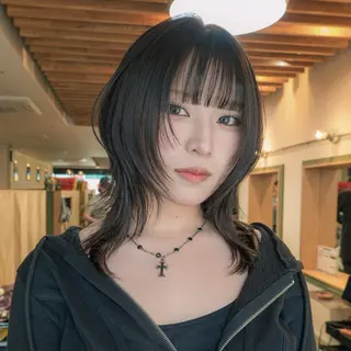 ミディアム 韓国レイヤー　船橋 徒歩5分/小川友美のヘアスタイル