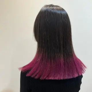 ミディアム カラー 韓国風🌷✨ 守屋紗希のヘアスタイル
