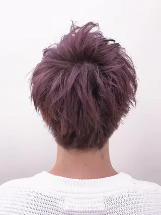 ショート カラー メンズ ブリーチカラー/ 岩破瑞希のヘアスタイル
