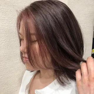 ミディアム カラー 堀谷 彩花のヘアスタイル